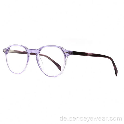 Runde Damenmode Eco Acetat Optische Rahmenbrillen